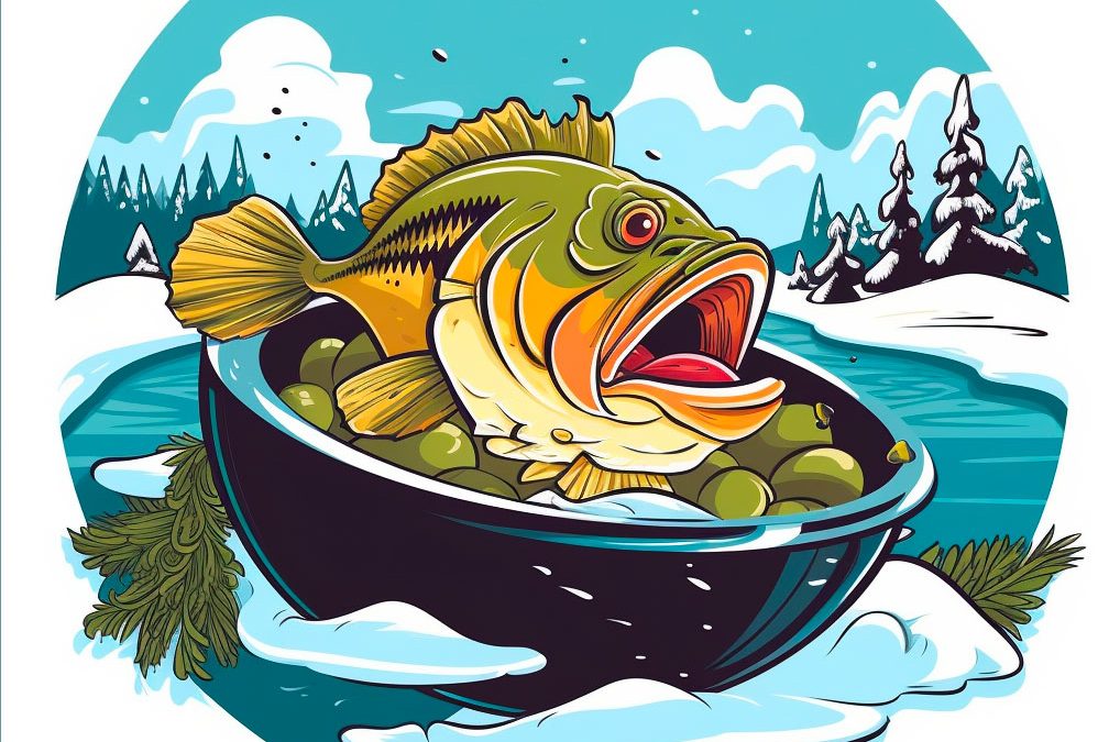 What do bass eat in the winter?